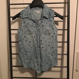 NWOT star girls button up tank